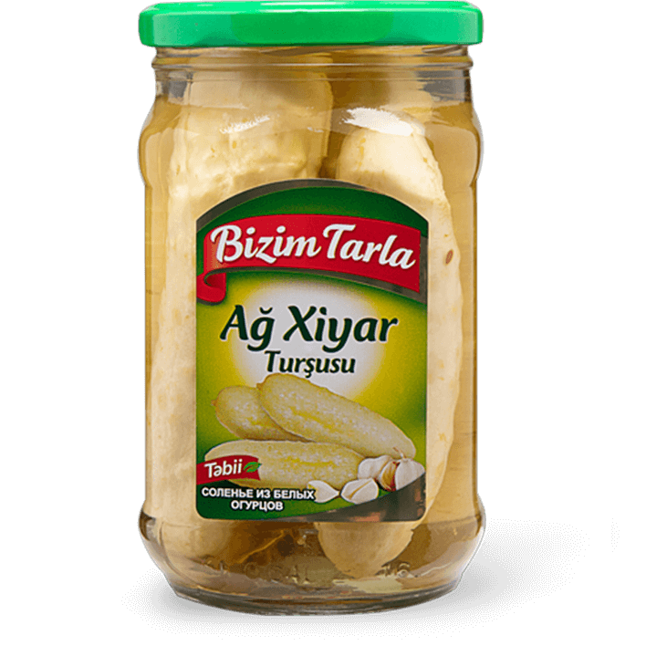 Белые Cоленые Oгурцы / Ağ Xiyar Turşusu - Bizim Tarla (660 гр.)