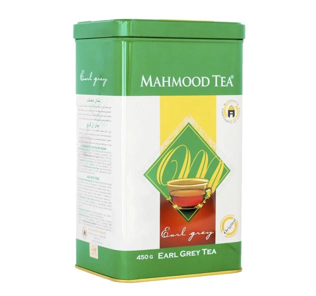 MAHMOOD TEA Черный чай цейлонский Махмуд Эрл Грей с маслом бергамота высший сорт в мет. банке 450г, Шри-Ланка